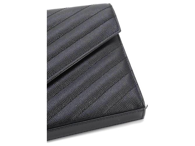 Portafoglio a catena Cassandra di Saint Laurent Nero - vista 9