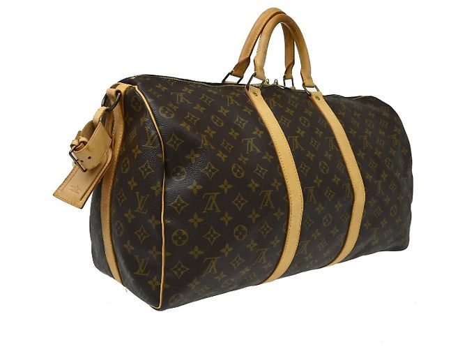 Louis Vuitton Keepall Bandouliere Monogram Canvas 50 Marrone - vista 2