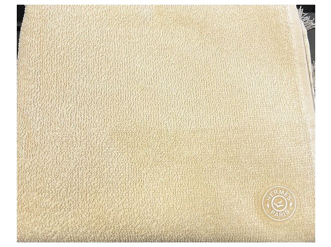 Hermès Hermes Handtuch Baumwolle 139 cm Beige - Ansicht 2