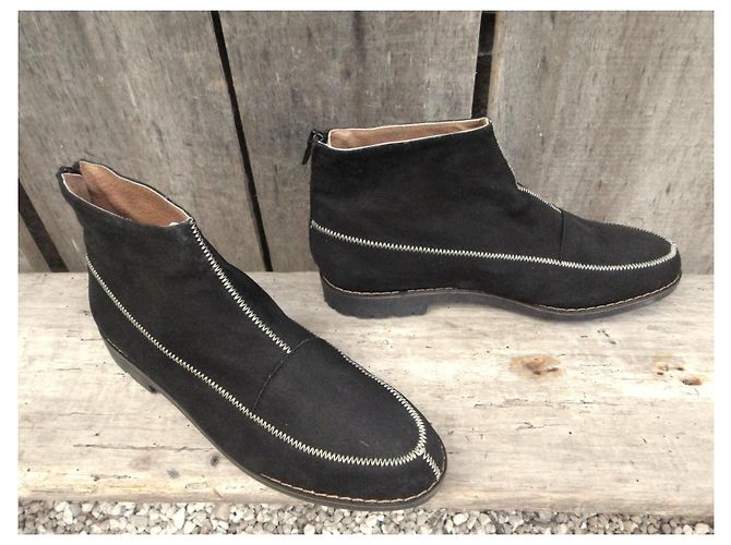 Stivaletti Cacharel in scamosciato nero - vista 3