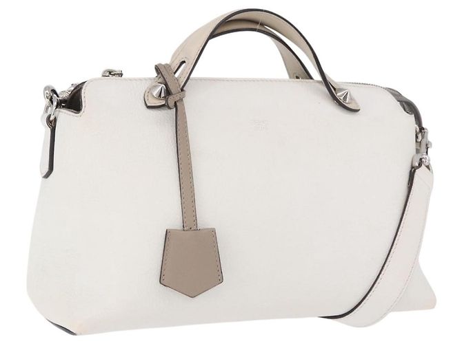 Borsa Fendi By The Way M Bianco - vista 3