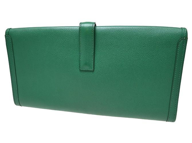 Hermès Clutch Hermes Jige Elan Epsom 29 Verde - vista 2