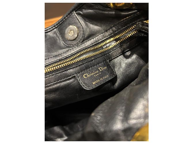 Borsa Tote in Pelle Cannage Christian Dior Nero - vista 3