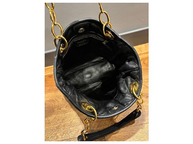 Borsa Tote in Pelle Cannage Christian Dior Nero - vista 7