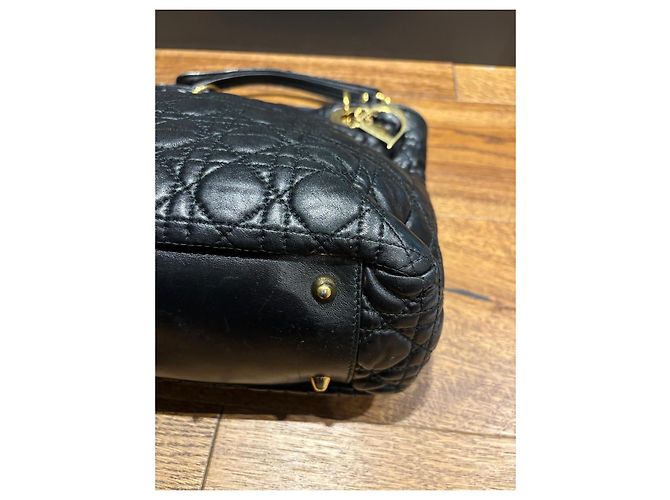 Borsa Tote in Pelle Cannage Christian Dior Nero - vista 8