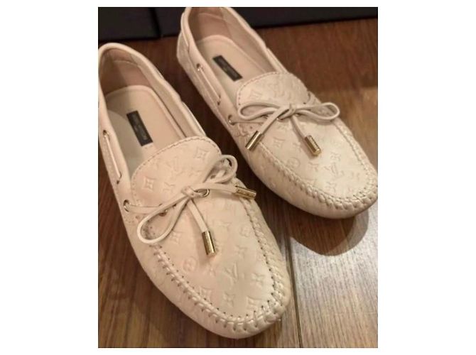 Mocassini Gloria Monogram Louis Vuitton Beige - vista 8