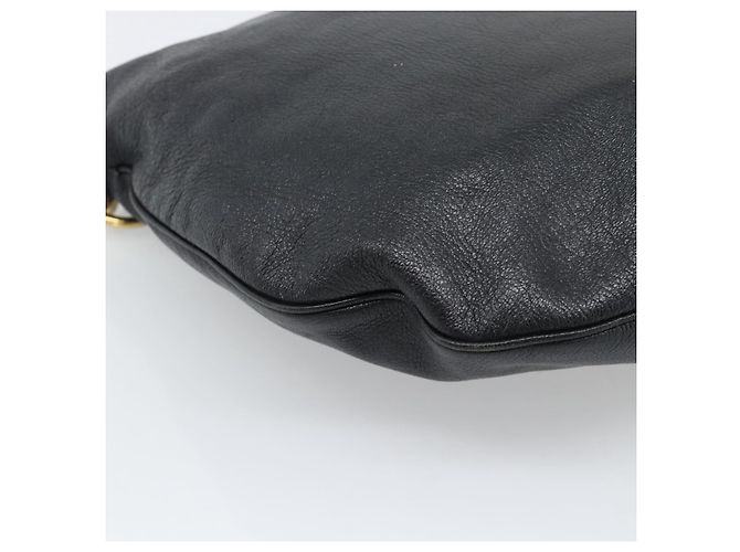 Borsa a Spalla GUCCI Interlocking G in Pelle Nera e Oro 121546 Auth 193135V Nero D'oro - vista 13