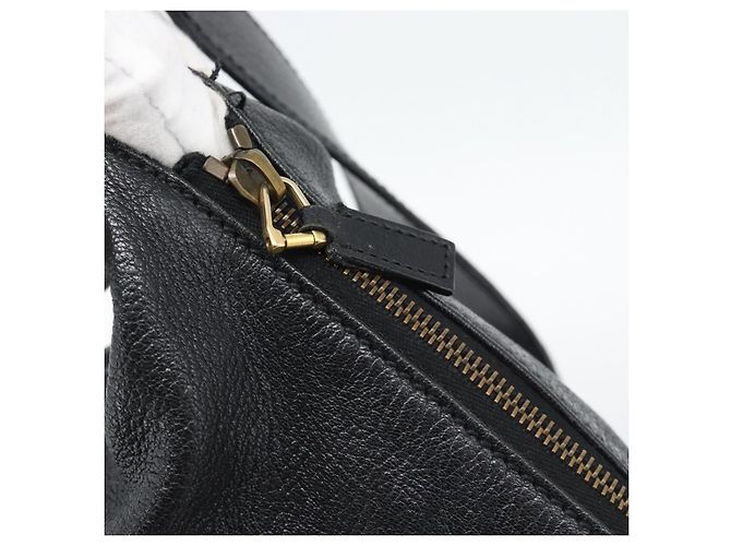 Borsa a Spalla GUCCI Interlocking G in Pelle Nera e Oro 121546 Auth 193135V Nero D'oro - vista 15