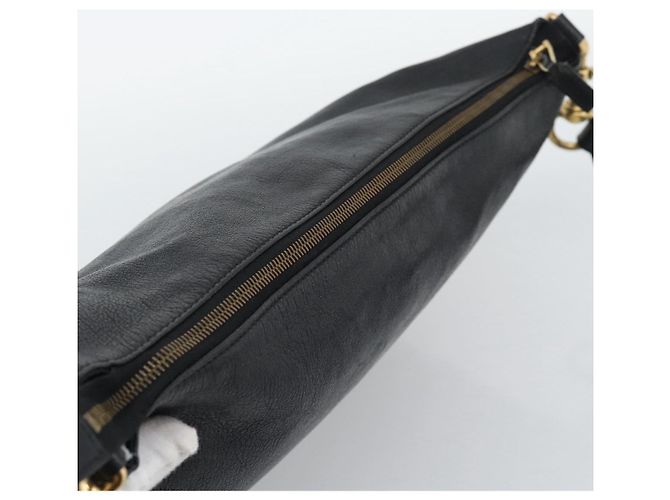 Borsa a Spalla GUCCI Interlocking G in Pelle Nera e Oro 121546 Auth 193135V Nero D'oro - vista 6
