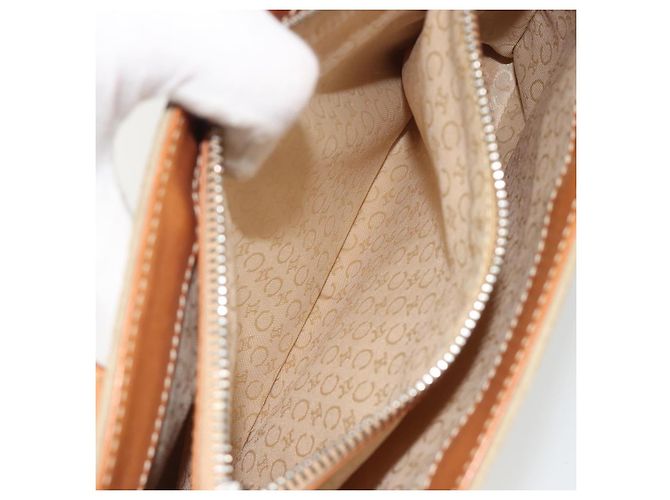 Céline CELINE C Macadam Handtasche aus Canvas und Wildleder Grau Silber Authentisch 193033A Braun - Ansicht 21