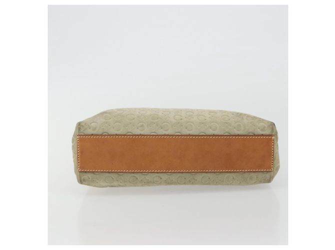 Céline CELINE C Macadam Handtasche aus Canvas und Wildleder Grau Silber Authentisch 193033A Braun - Ansicht 9