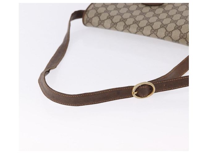 Borsa a Spalla GUCCI GG Supreme PVC Beige Oro Auth 193131 D'oro - vista 7