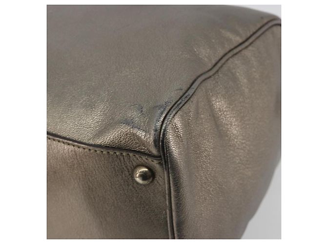 Borsa LOUIS VUITTON Gancini in pelle argento LV Auth ar14110 - vista 11