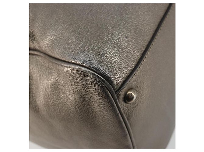 Borsa LOUIS VUITTON Gancini in pelle argento LV Auth ar14110 - vista 14