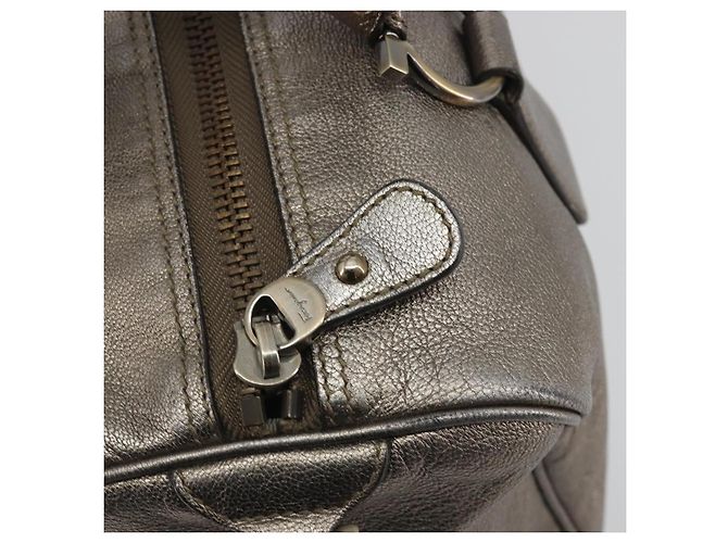 Borsa LOUIS VUITTON Gancini in pelle argento LV Auth ar14110 - vista 16