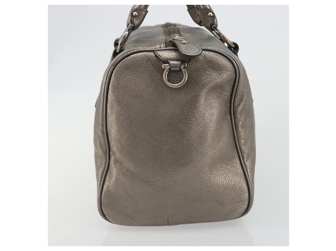 Borsa LOUIS VUITTON Gancini in pelle argento LV Auth ar14110 - vista 6