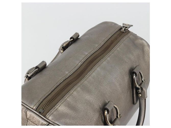 Borsa LOUIS VUITTON Gancini in pelle argento LV Auth ar14110 - vista 7