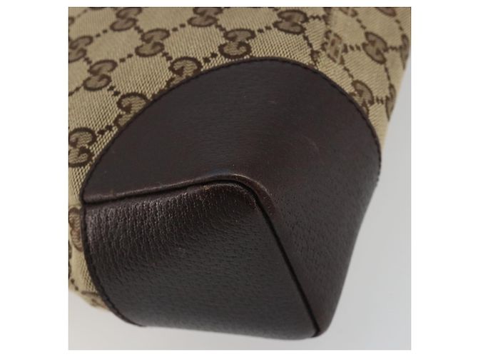 Borsa a Spalla GUCCI GG Canvas Marrone Argento 114273 Auth ep15593 - vista 11