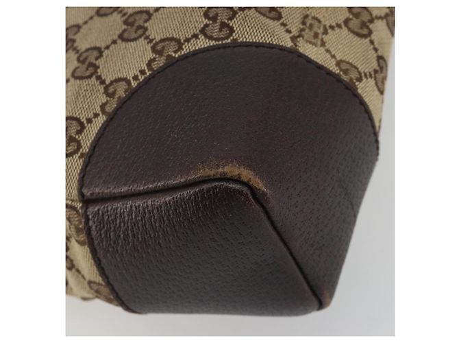 Borsa a Spalla GUCCI GG Canvas Marrone Argento 114273 Auth ep15593 - vista 13