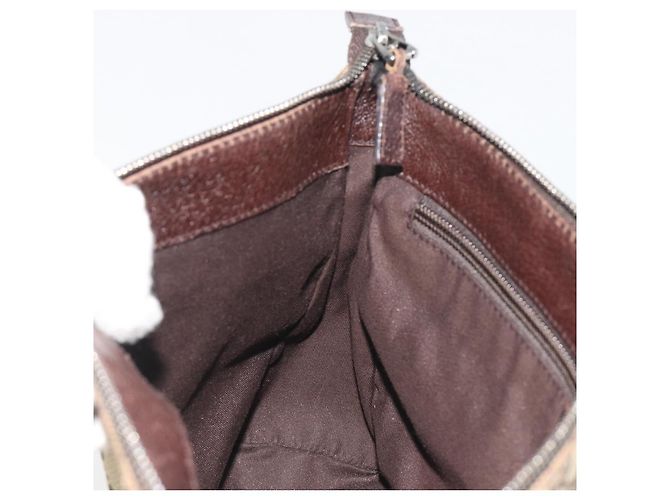 Borsa a Spalla GUCCI GG Canvas Marrone Argento 114273 Auth ep15593 - vista 19