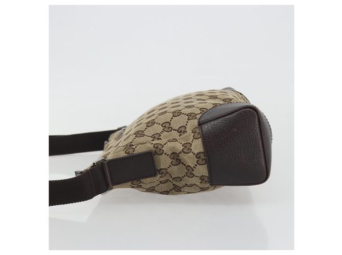 Borsa a Spalla GUCCI GG Canvas Marrone Argento 114273 Auth ep15593 - vista 5
