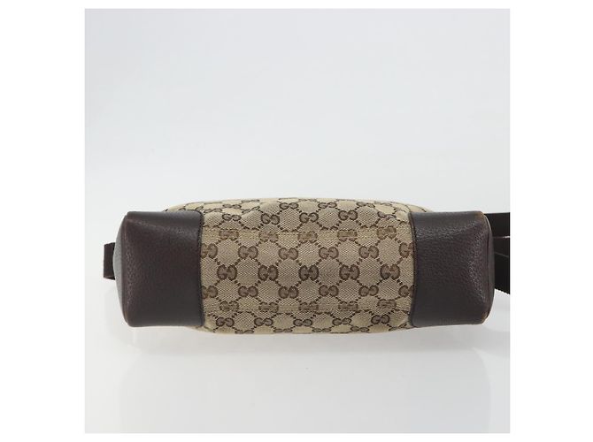 Borsa a Spalla GUCCI GG Canvas Marrone Argento 114273 Auth ep15593 - vista 9