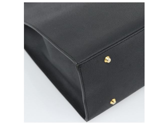 SAINT LAURENT Tote Bag aus Leder Schwarz Gold Auth 194015 Golden - Ansicht 13