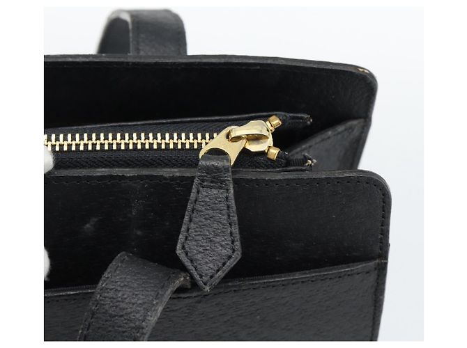 SAINT LAURENT Tote Bag aus Leder Schwarz Gold Auth 194015 Golden - Ansicht 14