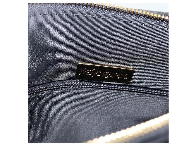 SAINT LAURENT Tote Bag aus Leder Schwarz Gold Auth 194015 Golden - Ansicht 15