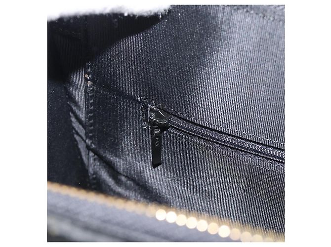 SAINT LAURENT Tote Bag aus Leder Schwarz Gold Auth 194015 Golden - Ansicht 19