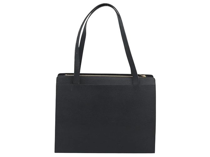 SAINT LAURENT Tote Bag aus Leder Schwarz Gold Auth 194015 Golden - Ansicht 3