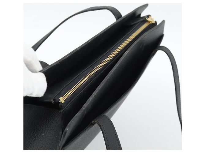 SAINT LAURENT Tote Bag aus Leder Schwarz Gold Auth 194015 Golden - Ansicht 6