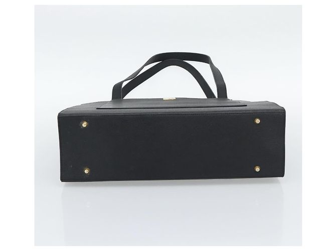 SAINT LAURENT Tote Bag aus Leder Schwarz Gold Auth 194015 Golden - Ansicht 9