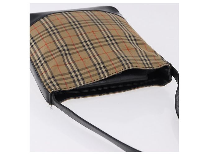 Bolso de hombro Burberrys Nova Check en lona beige y dorado Auth 193522 - vista 6