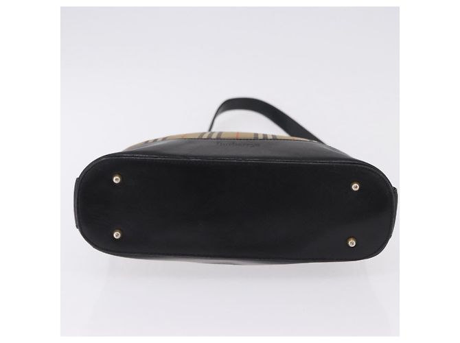 Bolso de hombro Burberrys Nova Check en lona beige y dorado Auth 193522 - vista 9