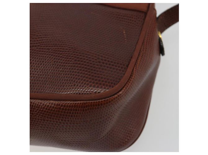 Borsa a tracolla Salvatore Ferragamo in pelle goffrata marrone e oro Auth 194054 D'oro - vista 10