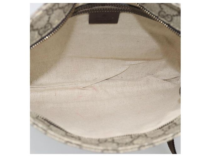Bolsa de Ombro GUCCI GG Supreme PVC Bege Ouro 295257 Auth 193862 Dourado - vista 16