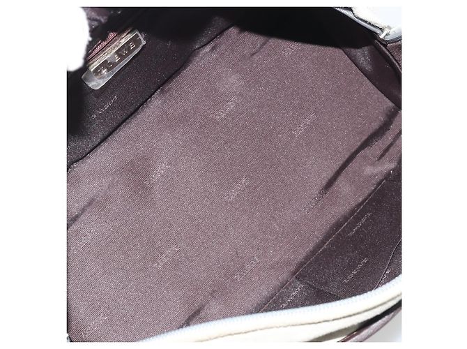 Borsa a mano LOEWE Amazona 28 in scamosciato grigio marrone Auth yk20662V - vista 10