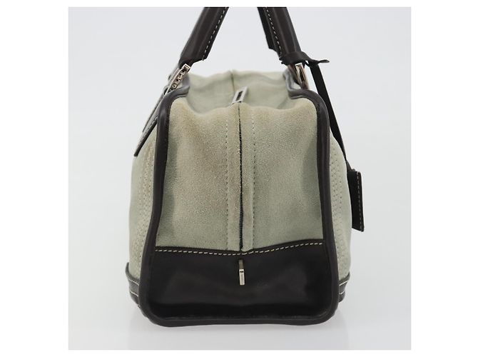 Borsa a mano LOEWE Amazona 28 in scamosciato grigio marrone Auth yk20662V - vista 4