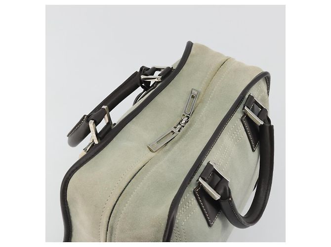 Borsa a mano LOEWE Amazona 28 in scamosciato grigio marrone Auth yk20662V - vista 6