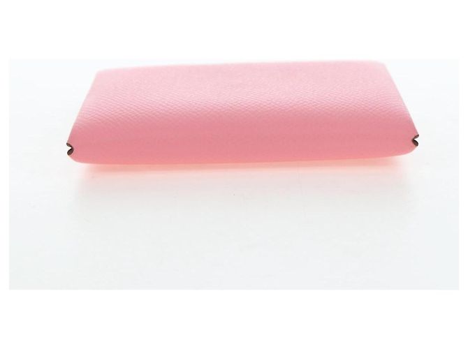Hermès Tarjetero HERMES Calvi de cuero rosa Auth 190365M - vista 6
