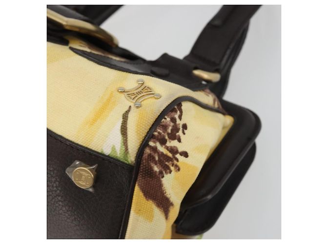 Céline Borsa CELINE in tela, oro, autentica 192711A Giallo - vista 10