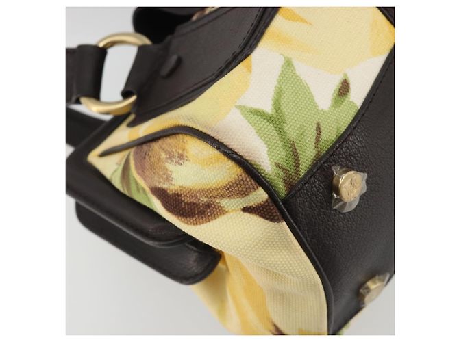 Céline Borsa CELINE in tela, oro, autentica 192711A Giallo - vista 13