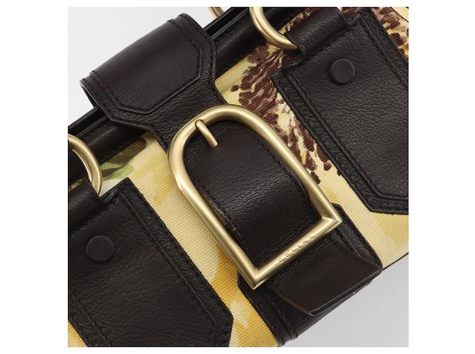 Céline Borsa CELINE in tela, oro, autentica 192711A Giallo - vista 14