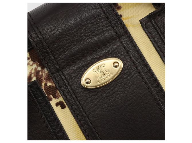 Céline Borsa CELINE in tela, oro, autentica 192711A Giallo - vista 16