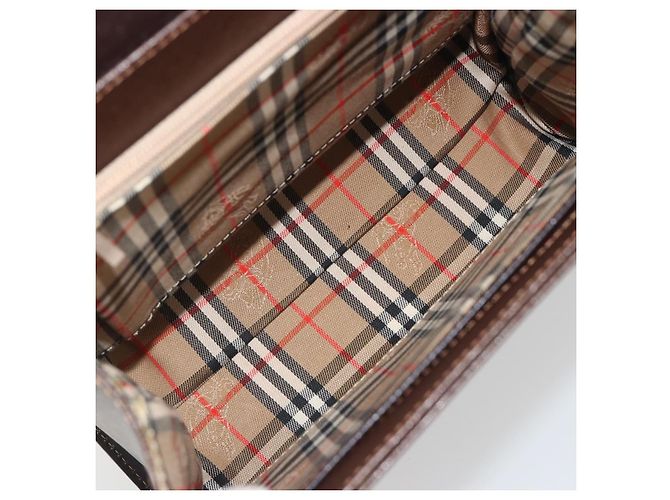 Borsa Burberry in pelle marrone e oro Auth ep15549A D'oro - vista 16