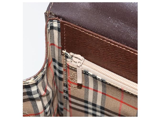 Borsa Burberry in pelle marrone e oro Auth ep15549A D'oro - vista 19