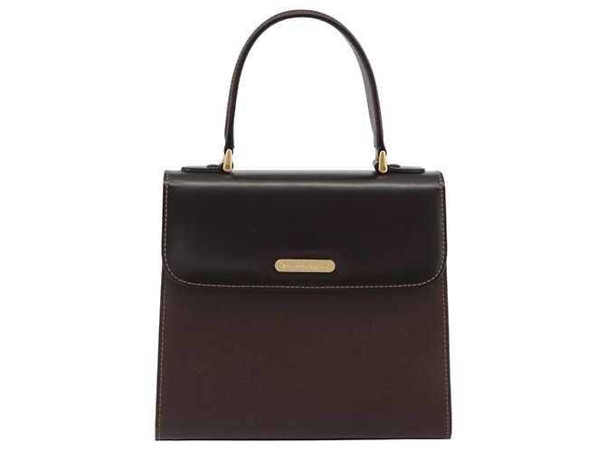 Borsa Burberry in pelle marrone e oro Auth ep15549A D'oro - vista 2