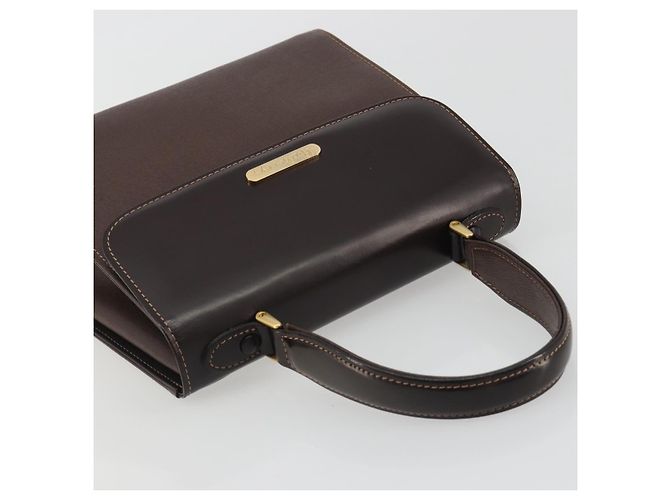 Borsa Burberry in pelle marrone e oro Auth ep15549A D'oro - vista 6
