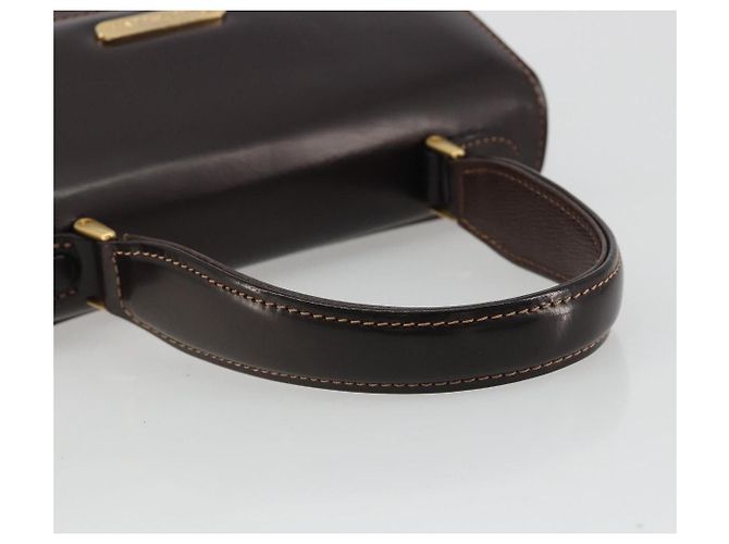 Borsa Burberry in pelle marrone e oro Auth ep15549A D'oro - vista 7